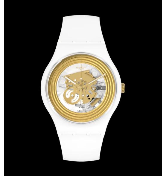 SWATCH NEW GENT GOLDEN RINGS WHITE 41MM SO29W107
