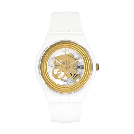 SWATCH NEW GENT GOLDEN RINGS WHITE 41MM SO29W107