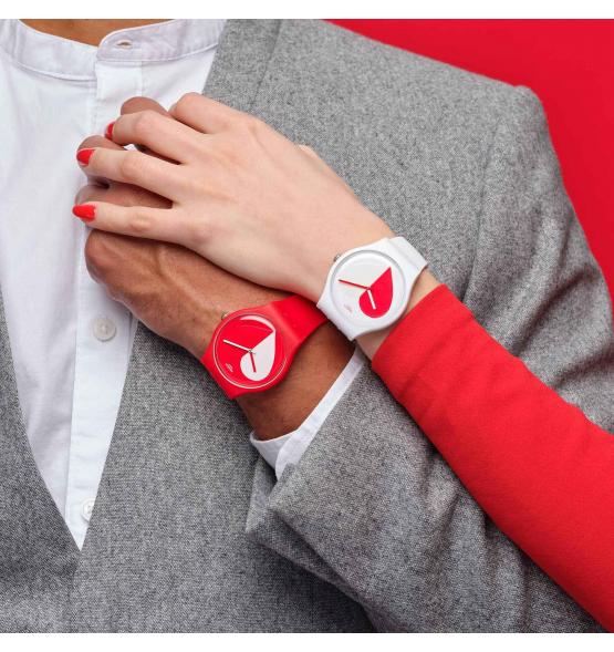 SWATCH NEW GENT HALF _3 RED 41MM SO29Z113