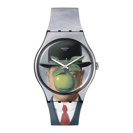 SWATCH NEW GENT LE FILS DE L'HOMME BY RENE MAGRITTE 41MM SUOZ350