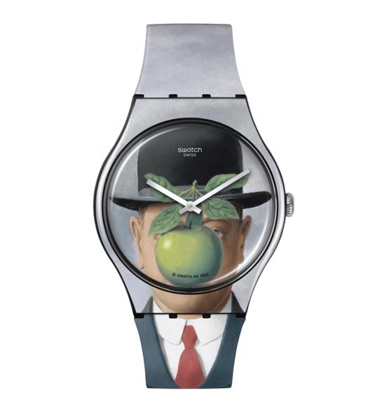 SWATCH NEW GENT LE FILS DE L'HOMME BY RENE MAGRITTE 41MM SUOZ350