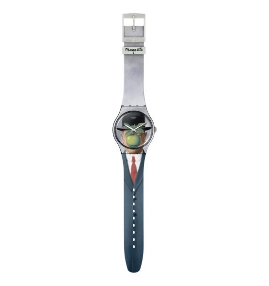 SWATCH NEW GENT LE FILS DE L'HOMME BY RENE MAGRITTE 41MM SUOZ350