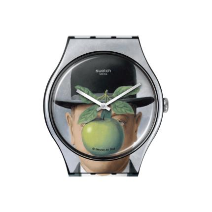 SWATCH NEW GENT LE FILS DE L'HOMME BY RENE MAGRITTE 41MM SUOZ350