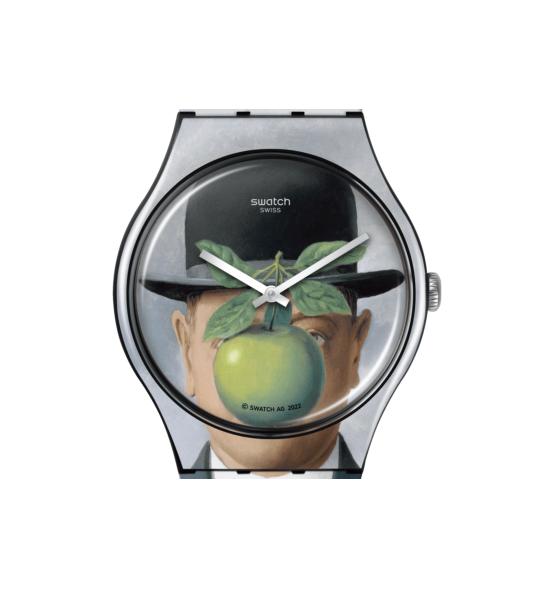 SWATCH NEW GENT LE FILS DE L'HOMME BY RENE MAGRITTE 41MM SUOZ350