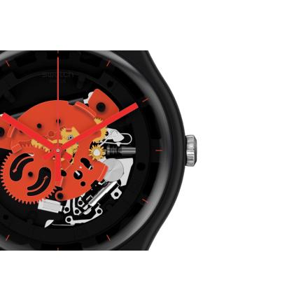 SWATCH NEW GENT TIME TO RED BIG 41MM SO32B110