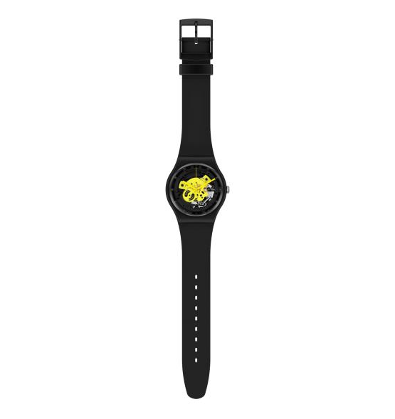 SWATCH NEW GENT TIME TO YELLOW BIG 41MM SO32B111