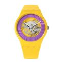 SWATCH NEW GET PURPLE RINGS YELLOW 41MM SO29J100