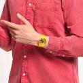 SWATCH NEW GET PURPLE RINGS YELLOW 41MM SO29J100