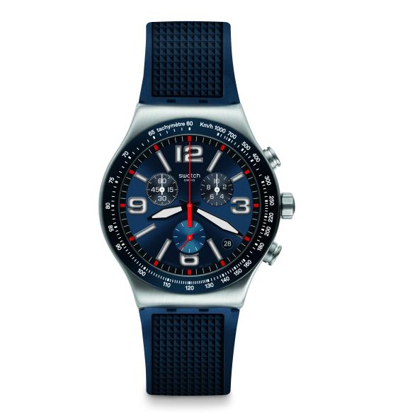 SWATCH NEW IRONY CHRONO BLUE GIRD 43MM YVS454