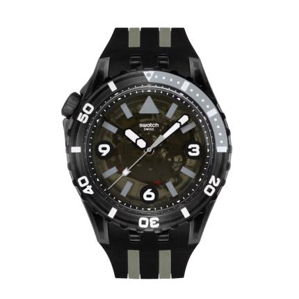 SWATCH SCUBA BLACK SEA NETTLE 44MM SSCU09B100