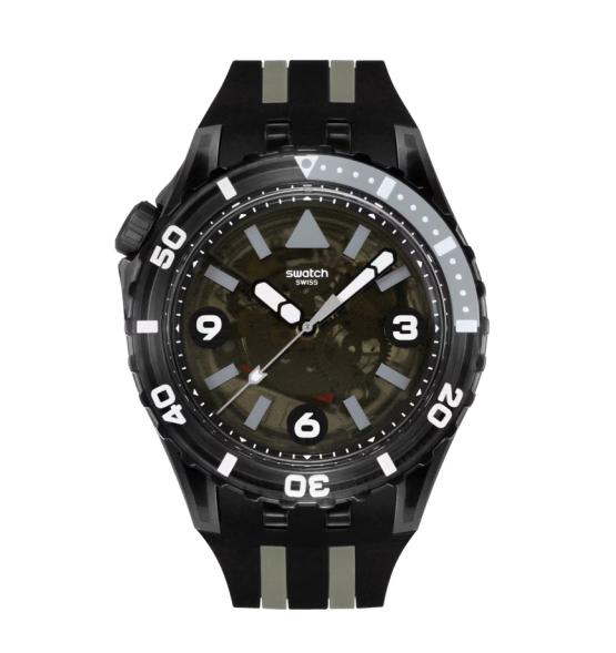 SWATCH SCUBA BLACK SEA NETTLE 44MM SSCU09B100