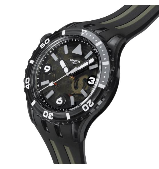 SWATCH SCUBA BLACK SEA NETTLE 44MM SSCU09B100