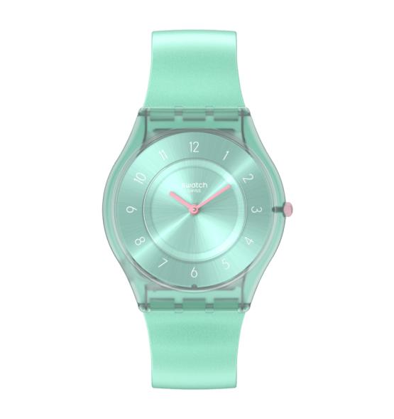 SWATCH SKIN CLASSIC PASTELICIOUS TEAL 34MM SS08L100