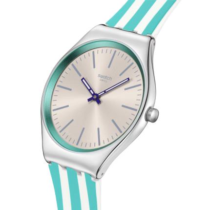 SWATCH SKIN IRONY BEACH HOURS 38MM SYXS160