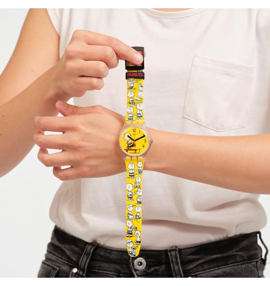 SWATCH X PEANUTS NEW GENT POW WOW 41MM SO29Z101