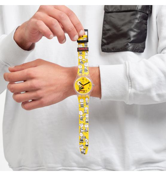 SWATCH X PEANUTS NEW GENT POW WOW 41MM SO29Z101